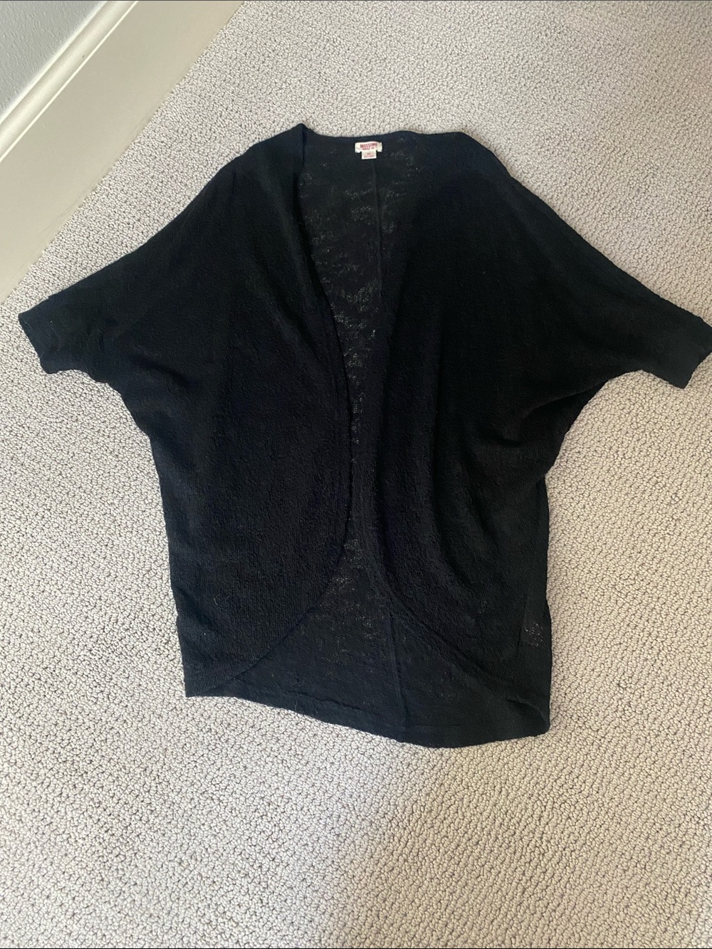 Mossimo Supply Co. Black Open-Front Dolman Sleeve Cardigan